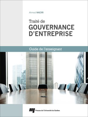 cover image of Traité de gouvernance d'entreprise
